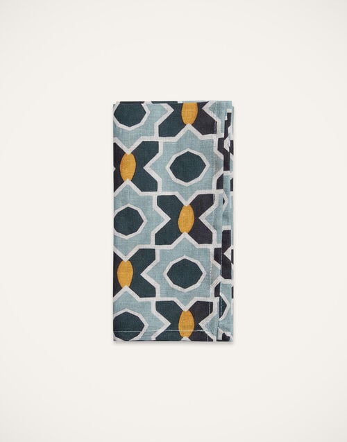 La Doublej Large Napkins Set Of 2 Plaza Small Light Blue In Linen