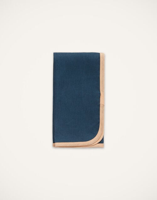 La Doublej Large Napkins Set Of 2 Rainbow Navy In Linen