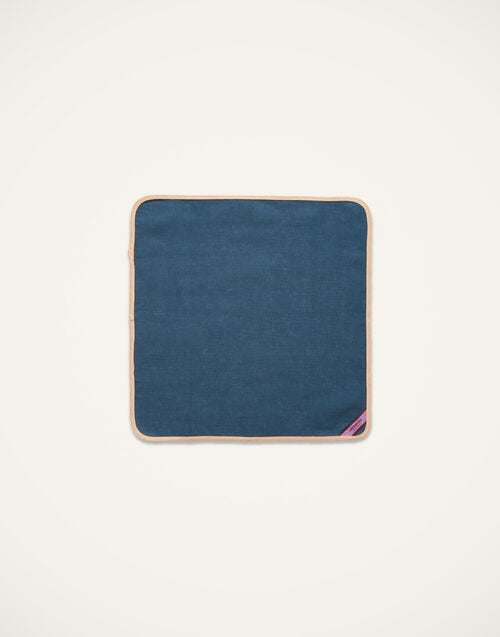 La Doublej Large Napkins Set Of 2 Rainbow Navy In Linen