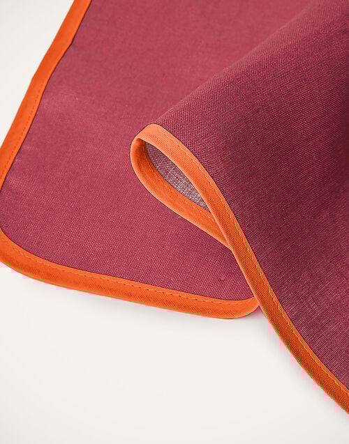 La Doublej Large Napkins Set Of 2 Rainbow Raspberry In Linen