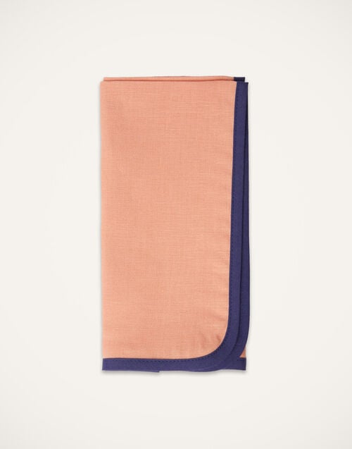 La Doublej Large Napkins Set Of 2 Rainbow Rose In Linen