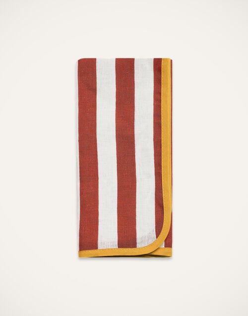 La Doublej Large Napkins Set Of 2 Riviera Brick In Linen