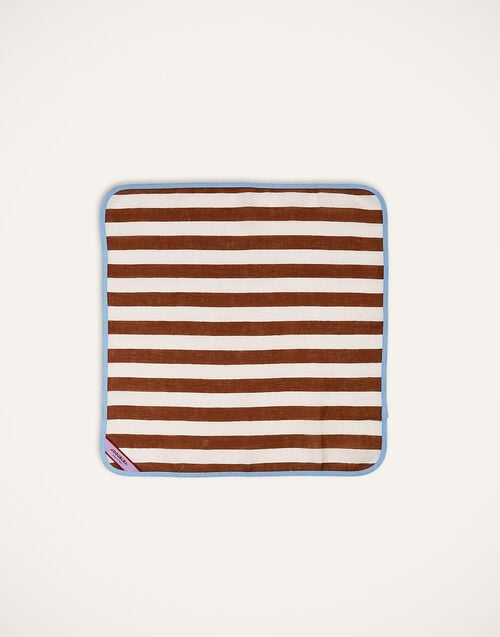 La Doublej Large Napkins Set Of 2 Riviera Cioccolato In Linen