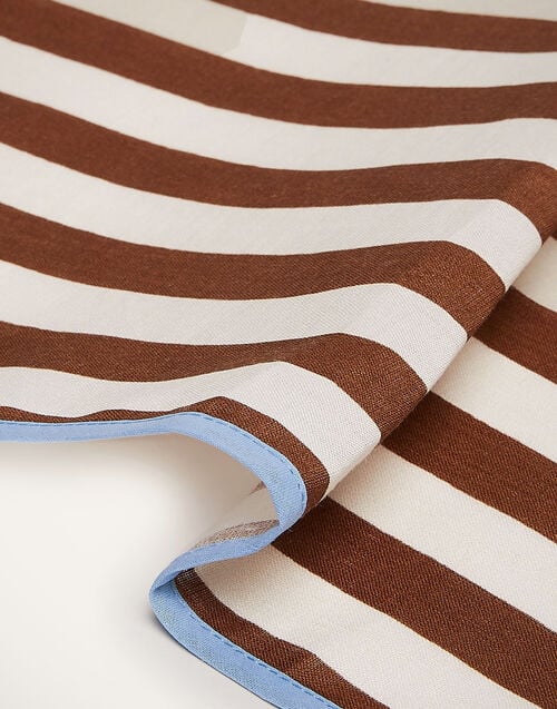 La Doublej Large Napkins Set Of 2 Riviera Cioccolato In Linen