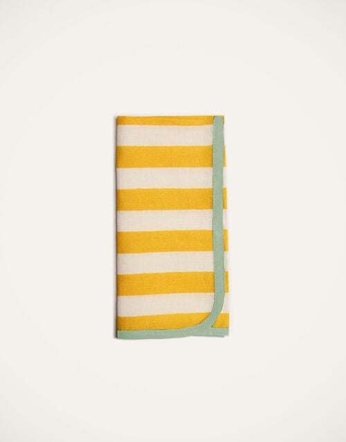 La Doublej Large Napkins Set Of 2 Riviera Giallo In Linen