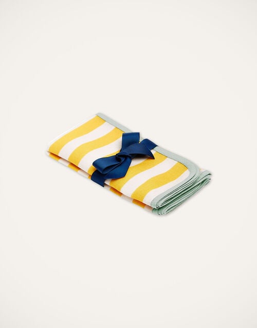 la doublej Large Napkins Set Of 2 Riviera Giallo in Linen