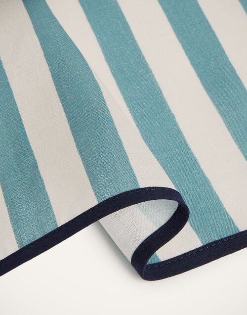 La Doublej Large Napkins Set Of 2 Riviera Sky Blue In Linen