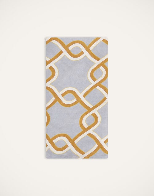 La Doublej Large Napkins Set Of 2 Tackle Turquoise In Linen