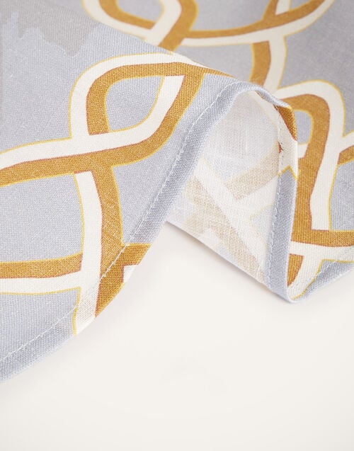 La Doublej Large Napkins Set Of 2 Tackle Turquoise In Linen