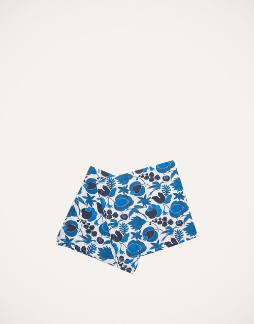 La Doublej Large Napkins Set Of 2 Wildbird Blu Small In Linen