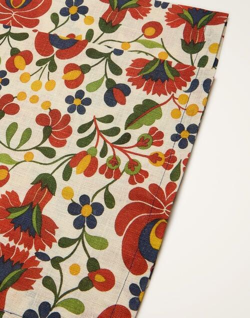 La Doublej Large Napkins Set Of 2 Windflower Bordeaux In Linen