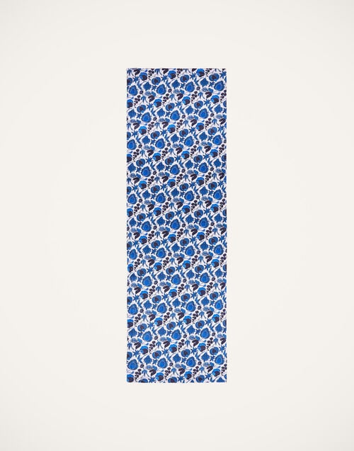 la doublej Large Runner Wildbird Blu Small in Linen