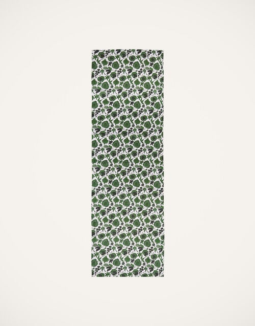 la doublej Large Runner Wildbird Verde Small in Linen