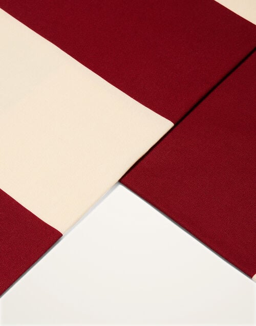 La Doublej Large Tablecloth Contrada Bordeaux In Panama Cotton