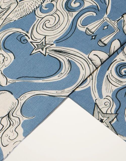 La Doublej Large Tablecloth Cosmos Light Blue In Linen