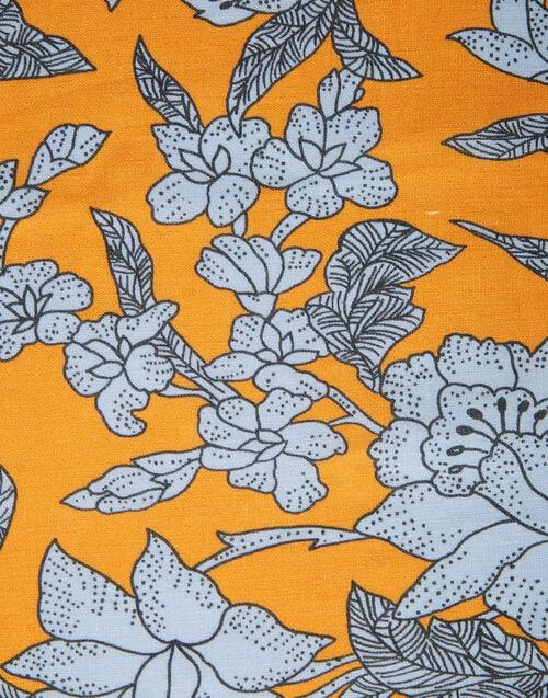 La Doublej Large Tablecloth Lilium Zafferano In Linen