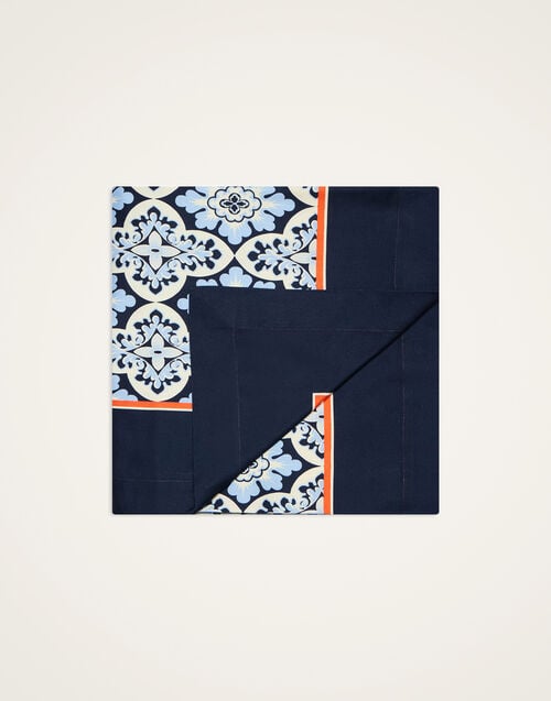 la doublej Large Tablecloth Palazzo Blue in Panama Cotton