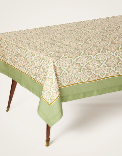 La Doublej Large Tablecloth Palazzo Light Pink In Panama Cotton