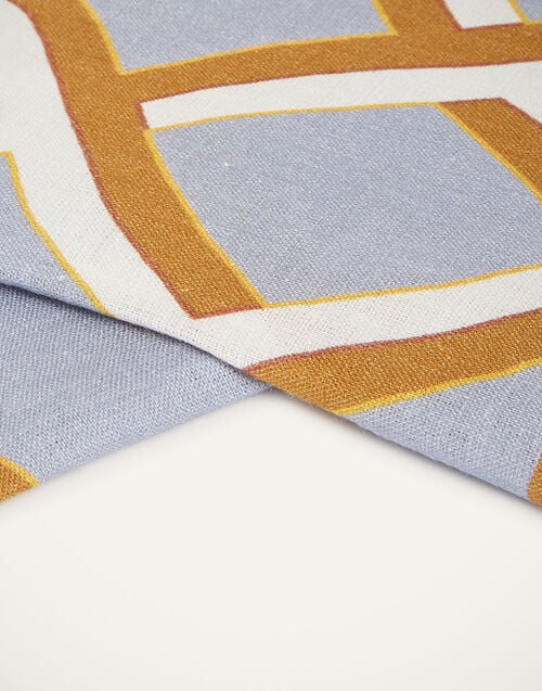 La Doublej Large Tablecloth Tackle Turquoise In Linen