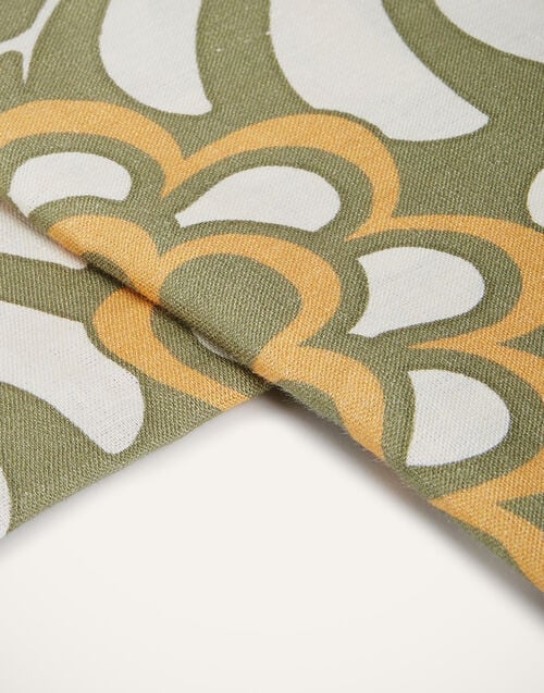 La Doublej Large Tablecloth Tudor Light Green In Linen