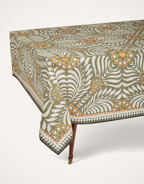 La Doublej Large Tablecloth Tudor Light Green In Linen