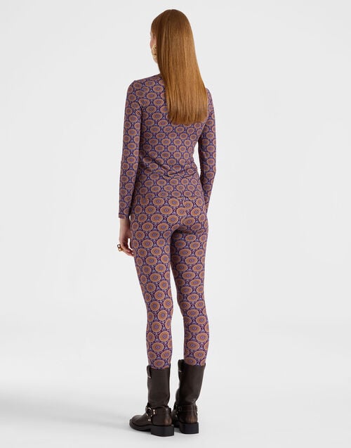 La Doublej Leggings Sovereign Mini Purple In Skinny Jersey