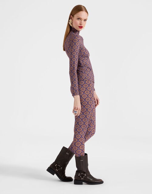 La Doublej Leggings Sovereign Mini Purple In Skinny Jersey