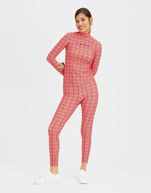 la doublej Leggings Sugar Rush Red in Skinny Jersey