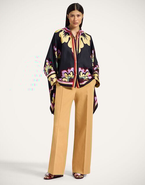 la doublej Let Loose Pants Solid Havana in Cotton Linen