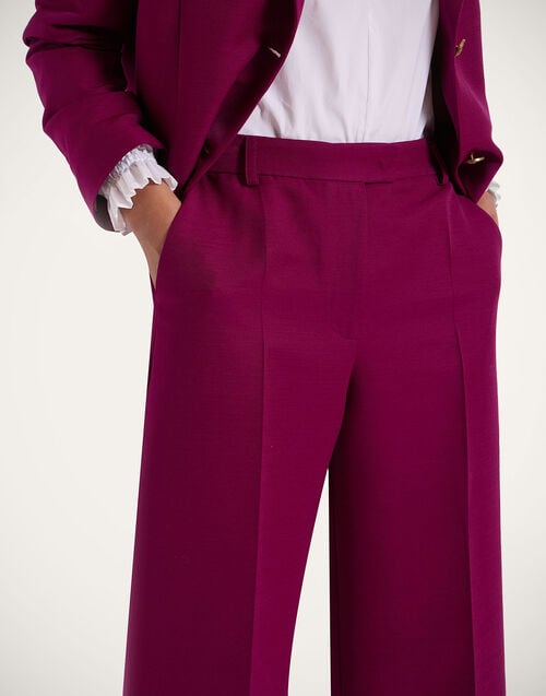La Doublej Let Loose Pants Solid Purple In Cady Wool