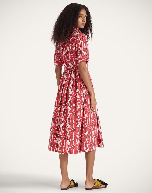 La Doublej Libertine Dress Clover Red In Summer Poplin
