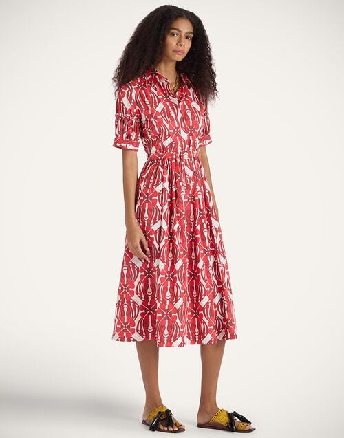 la doublej Libertine Dress Clover Red in Summer Poplin