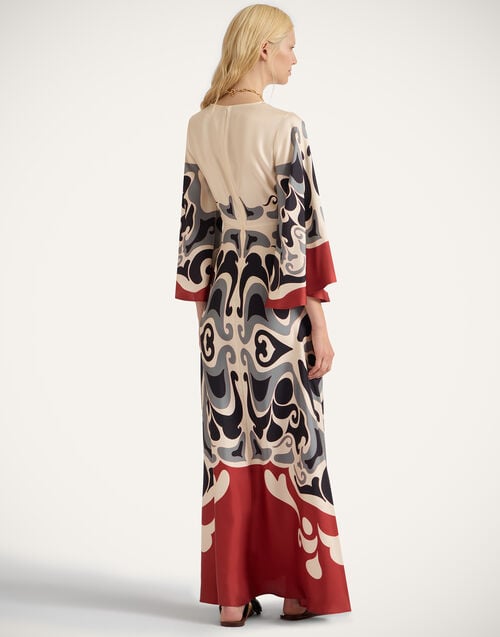 La Doublej Long Sorella Dress Phoenix Placée Ivory In Silk Twill