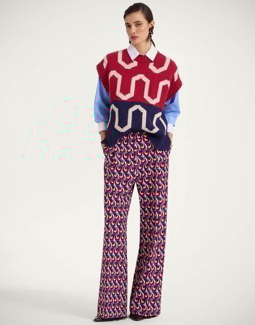 la doublej Loose Pants Melty Blue in Compact Jersey