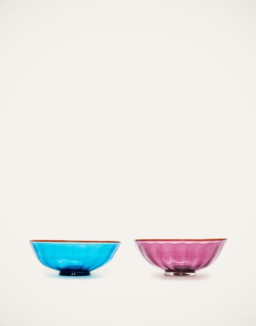 La Doublej Luxury Nut Bowl Set Of 2 Turchese/Viola In Glass