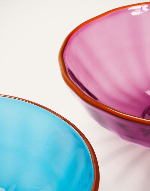 La Doublej Luxury Nut Bowl Set Of 2 Turchese/Viola In Glass