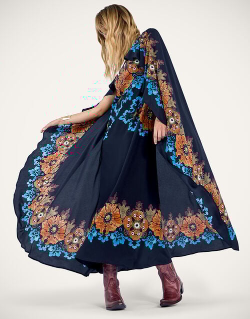 La Doublej Magic Dress Bounty Placée Orange In Crepe De Chine