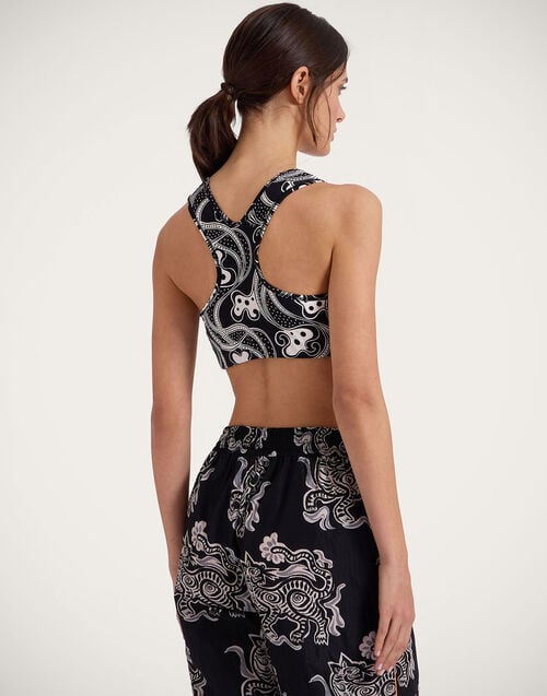 La Doublej Magica Bra Aperol Black & White In Jersey Stretch