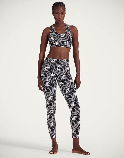 La Doublej Magica Leggings Aperol Black & White In Jersey Stretch