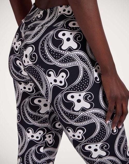 La Doublej Magica Leggings Aperol Black & White In Jersey Stretch