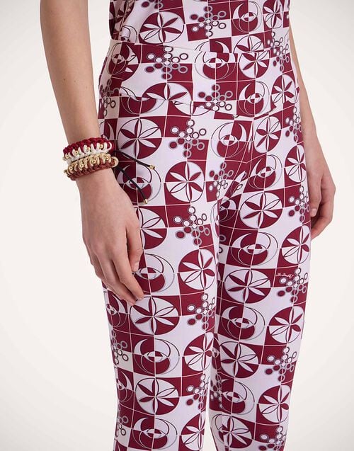 La Doublej Magica Leggings Eclipse Burgundy In Jersey Stretch