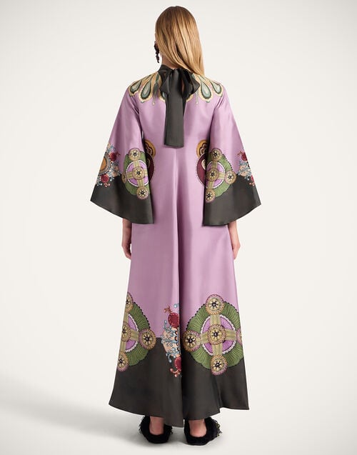La Doublej Magnifico Dress Nucleus Placée Dusty Pink In Silk Twill