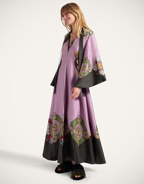La Doublej Magnifico Dress Nucleus Placée Dusty Pink In Silk Twill