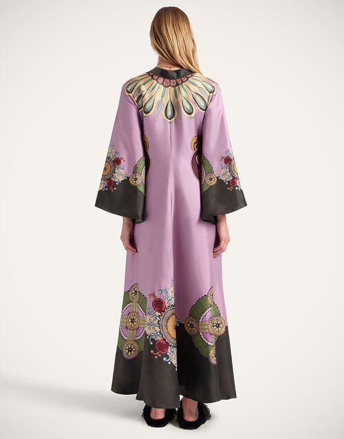 La Doublej Magnifico Dress Nucleus Placée Dusty Pink In Silk Twill