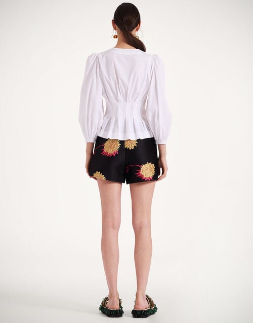 La Doublej Margarita Shorts Derby Black In Jacquard