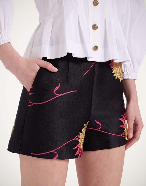 La Doublej Margarita Shorts Derby Black In Jacquard
