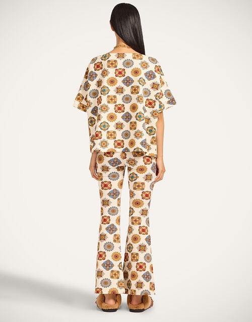 La Doublej Meditation Pants Nucleus Off White In Stretch Fleece