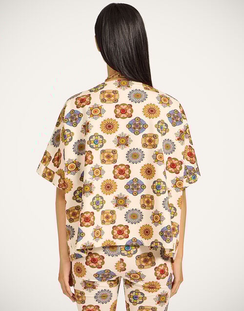 La Doublej Meditation Tee Nucleus Off White In Stretch Fleece