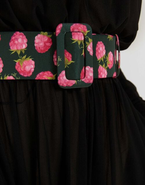 La Doublej Medium Belt Lampone Mini Emerald In Light Faille