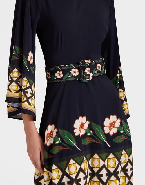 la doublej Medium Belt Mayfair Black in Light Faille